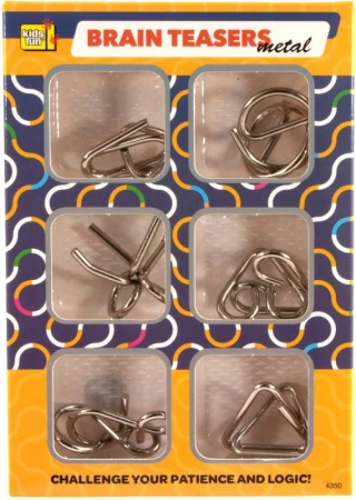 Hra hlavolamy mini kovové set 6ks v krabici Hra hlavolamy mini kovové set 6ks v krabici