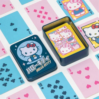 HRA Karty hrací žolíkové Hello Kitty v plechovce (společenská hra)