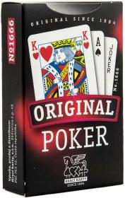 HRA Karty Poker 54 listů papírová krabička (společenská hra)