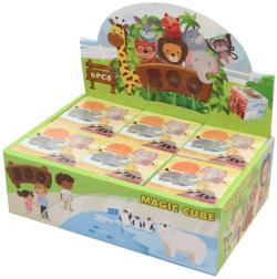 Hra kostka magická zvířátka ZOO obrázková skládací hlavolam plast