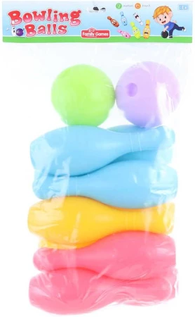 Hra Kuželky soft plastové barevné set 10ks se 2 koulemi v sáčku Hra Kuželky soft plastové barevné set 10ks se 2 koulemi v sáčku