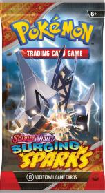 Hra Pokémon TCG SV08 Surging Sparks booster sada 10 karet v sáčku