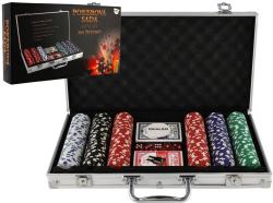 Hra Poker sada 300 žetonů + karty + kostky v hliníkovém kufříku
