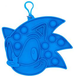 Hra Pop It antistresová klíčenka Bubble Pops Ježek Sonic silikon 3 druhy