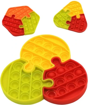 Hra Pop It puzzle antistresové 3 dílky skládačka Bubble Pops 3 druhy Hra Pop It puzzle antistresové 3 dílky skládačka Bubble Pops 3 druhy