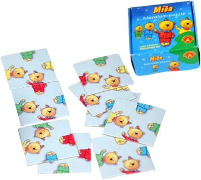 Hra Puzzle hlavolam Míša set 9 kartiček v krabičce Hra Puzzle hlavolam Míša set 9 kartiček v krabičce
