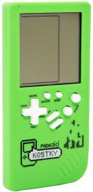 Hra retro digitální Tetris Brick Game padající kostky Zelená na baterie Zvuk