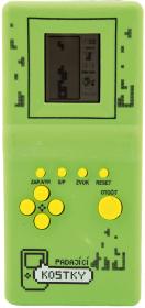 Hra retro postřehová elektronická padající kostky na baterie Tetris 3 barvy