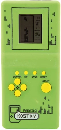 Hra retro postřehová elektronická padající kostky na baterie Tetris 3 barvy