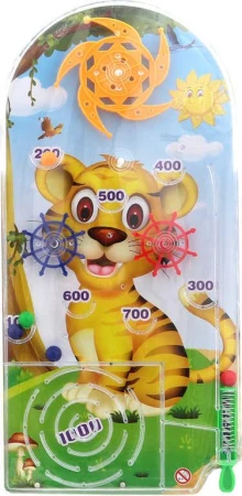Hra Tivoli pinball s kuličkovým bludištěm 2v1 zvířátka 4 druhy plast Hra Tivoli pinball s kuličkovým bludištěm 2v1 zvířátka 4 druhy plast