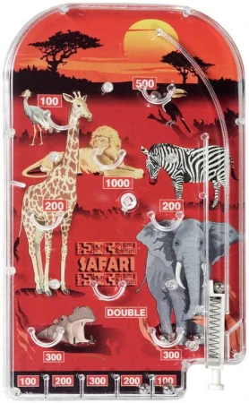 Hra Tivoli zvířátka pinball 19x21cm Safari (společenská hra) Hra Tivoli zvířátka pinball 19x21cm Safari (společenská hra)