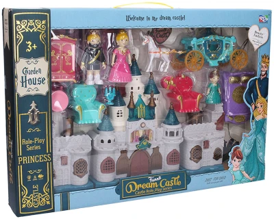 Hrad Princezna set s kočárem a koněm s doplňky na baterie Světlo Zvuk