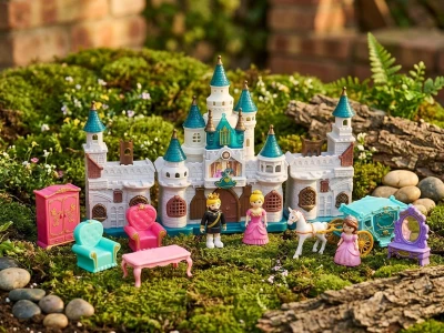 Hrad Princezna set s kočárem a koněm s doplňky na baterie Světlo Zvuk