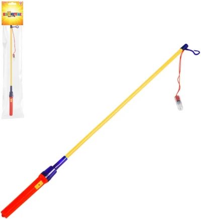 Hůlka barevná držák na lampion na baterie 60cm plast LED Světlo Hůlka barevná držák na lampion na baterie 60cm plast LED Světlo