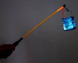 Hůlka barevná držák na lampion na baterie 60cm plast LED Světlo