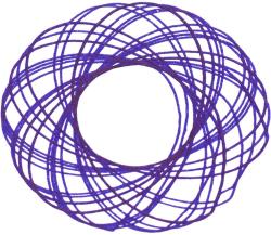 Inspiro kreativní sada obkreslovací šablony spirály + barevné propisky 6ks