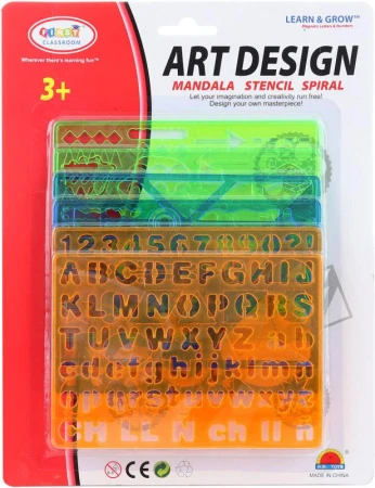 Inspiro šablony 6ks barevné na obkreslování kreativní set v krabici Inspiro šablony 6ks barevné na obkreslování kreativní set v krabici