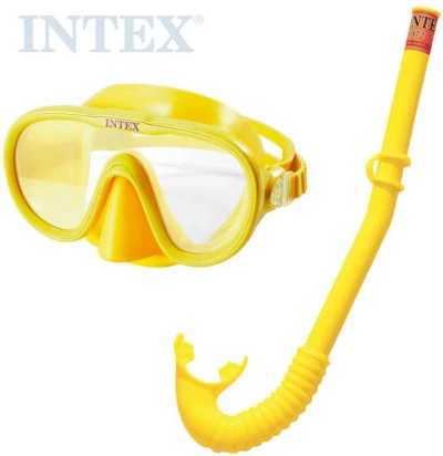 Intex Adventurer potápěčský plavecký set do vody brýle + šnorchl žlutý 55642 Intex Adventurer potápěčský plavecký set do vody brýle + šnorchl žlutý 55642