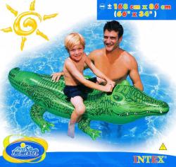 Intex Aligátor nafukovací 168x86cm dětské plavidlo s držadlem do vody 58546