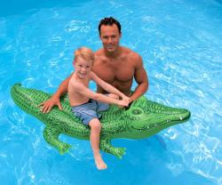 Intex Aligátor nafukovací 168x86cm dětské plavidlo s držadlem do vody 58546