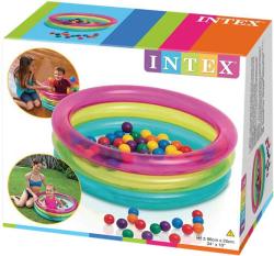 Intex Baby bazén kulatý 86x25cm set se soft míčky 6,5cm 50ks 48674