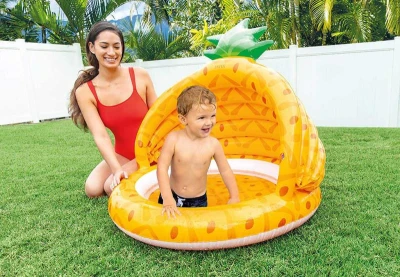 Intex Baby bazén nafukovací se stříškou ananas 102x94cm 58414