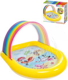 Intex Baby bazének nafukovací se stříškou brouzdaliště s vodotryskem 57156