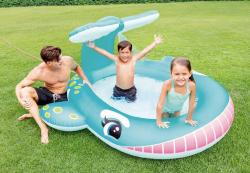 Intex Baby bazének se sprchou velryba nafukovací brouzdaliště 57440