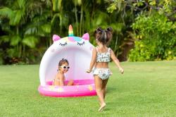 Intex Bazén baby dětský kulatý se stříškou 102cm jednorožec 58438