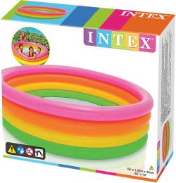 Intex Bazén dětský nafukovací 168x46cm čtyřbarevný kruh Sunset glow 56441