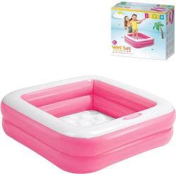 Intex Bazén dětský nafukovací čtverec růžový 85x85cm 57100 Intex Bazén dětský nafukovací čtverec růžový 85x85cm 57100
