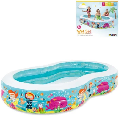 Intex Bazén nafukovací dětský rajská laguna 262x160x46cm ovál 56490 Intex Bazén nafukovací dětský rajská laguna 262x160x46cm ovál 56490