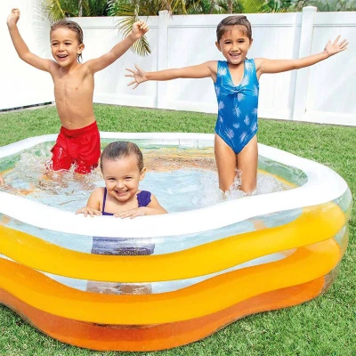 Intex Bazén nafukovací pětiúhelník 185x180cm oranžový 56495