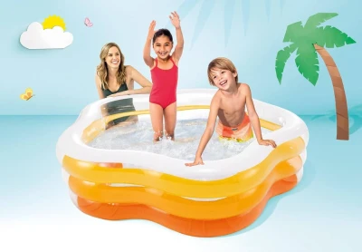 Intex Bazén nafukovací pětiúhelník 185x180cm oranžový 56495 (VÝPRODEJ)