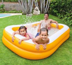 Intex Bazén nafukovací rodinný 229x147cm oranžový na vodu 57181