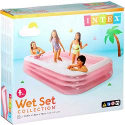 Intex Bazén obdelníkový nafukovací Family 305x183cm růžový 58487