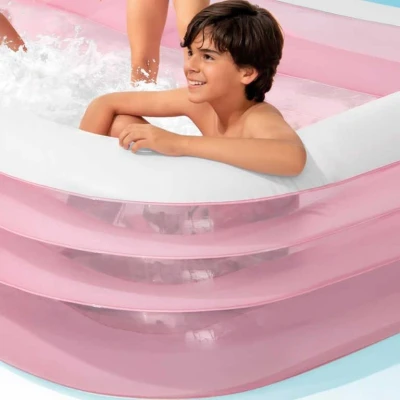 Intex Bazén obdelníkový nafukovací Family 305x183cm růžový 58487