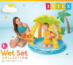 Intex Bazének baby Tropický ostrov 119x109x66cm se stříškou 58417