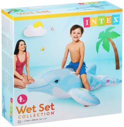 Intex Delfín nafukovací dětské plavidlo 175x66cm s úchyty do vody 58535