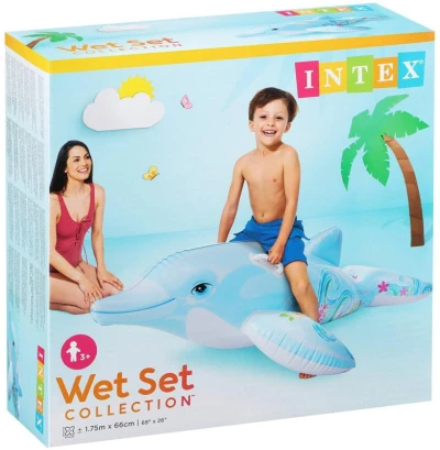 Intex Delfín nafukovací dětské plavidlo 175x66cm s úchyty do vody 58535