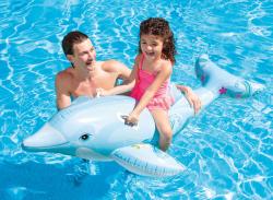 Intex Delfín nafukovací dětské plavidlo 175x66cm s úchyty do vody 58535