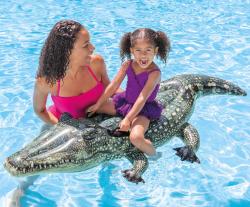 Intex Krokodýl nafukovací s úchyty 170x86cm dětské vozítko do vody 57551