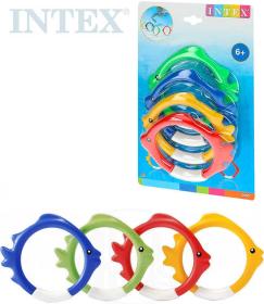 Intex Kroužky barevné rybička do vody na potápění set 4ks na kartě 55507