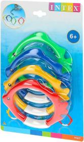 Intex Kroužky barevné rybička do vody na potápění set 4ks na kartě 55507