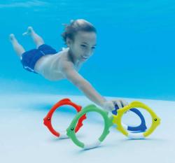 Intex Kroužky barevné rybička do vody na potápění set 4ks na kartě 55507