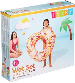 Intex Kruh nafukovací donut srdce 104cm plavací kolo do vody 56253
