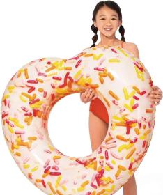 Intex Kruh nafukovací donut srdce 104cm plavací kolo do vody 56253
