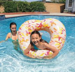 Intex Kruh nafukovací donut srdce 104cm plavací kolo do vody 56253