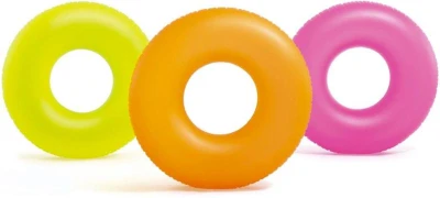 Intex Kruh neon plavací 91cm nafukovací kolo do vody 3 barvy 59262