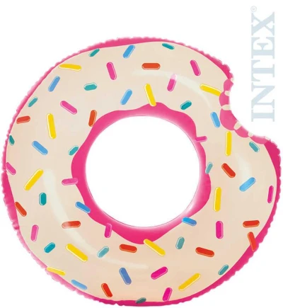 Intex Kruh plavací donut růžový 107cm nafukovací dětské kolo do vody 56265 Intex Kruh plavací donut růžový 107cm nafukovací dětské kolo do vody 56265